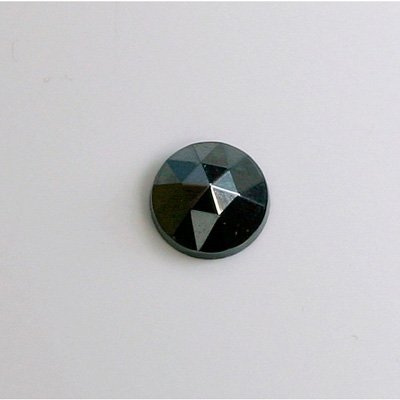 Glass Flat Back Rauten Rose - Round 11MM HEMATITE