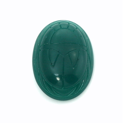 German Plastic Flat Back Scarab - Oval 25x18MM CHRYSO