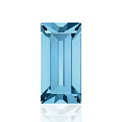 Swarovski Crystal Point Back Fancy Stone - Baguette 5x2.5MM AQUAMARINE