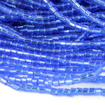 Czech Glass Seed Bead - 2 Cut Hex 10/0 LT SAPPHIRE SL 37050