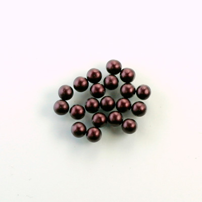 Czech Glass Pearl No-Hole Ball - 3MM GARNET 70499