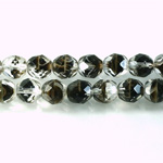 Czech Glass Fire Polish Bead - Round 08MM PORPHYR SMOKE TOPAZ