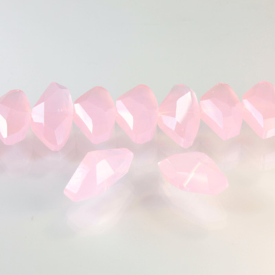 Chinese Cut Crystal Bead - Fancy 19x10MM OPAL ROSE