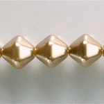 Czech Glass Pearl Bead - Hex/Lantern 12MM LT BROWN 70418