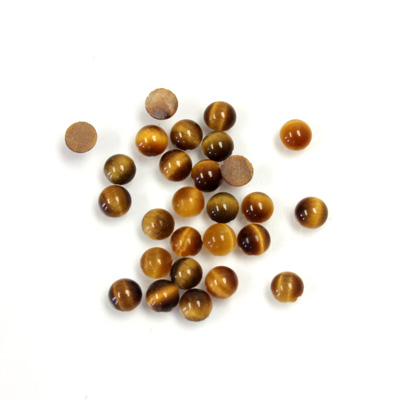 Gemstone Cabochon - Round 03MM TIGEREYE