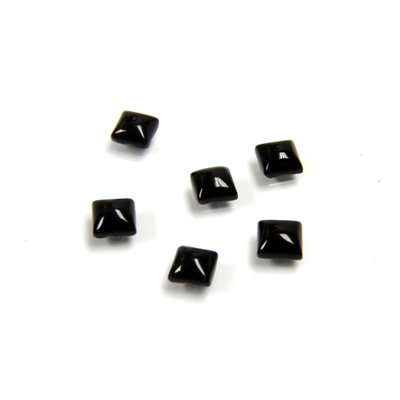 Gemstone Cabochon - Square 04x4MM BLACK ONYX