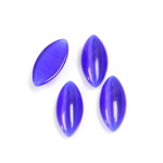 Fiber-Optic Cabochon - Navette 15x7MM CAT'S EYE ROYAL BLUE