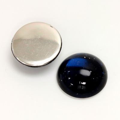 Plastic Flat Back Foiled Cabochon - Round 18MM MONTANA