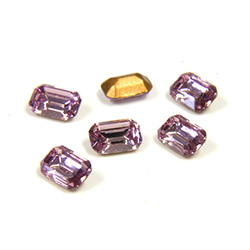 Swarovski Crystal Foiled Point Back Tin Table Cut (TTC) Fancy Stone - Cushion Octagon 06x4MM LIGHT AMETHYST