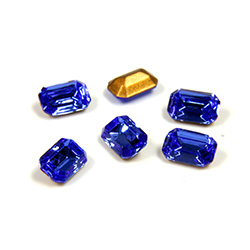 Swarovski Crystal Foiled Point Back Tin Table Cut (TTC) Fancy Stone - Cushion Octagon 06x4MM SAPPHIRE