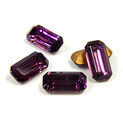 Swarovski Crystal Foiled Point Back Tin Table Cut (TTC) Fancy Stone - Cushion Octagon 10x5MM AMETHYST