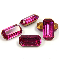 Swarovski Crystal Foiled Point Back Tin Table Cut (TTC) Fancy Stone - Cushion Octagon 10x5MM FUCHSIA