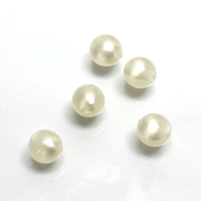 Plastic Moonlite Bead - Smooth Round 08MM MOONLITE WHITE