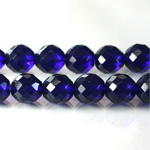 Czech Glass Fire Polish Bead - Round 10MM COBALT