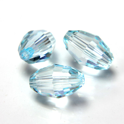 Preciosa Crystal Bead - Olive 09x6MM LT BLUE