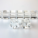 Chinese Cut Crystal Bead 30 Facet - Cube 04x4MM CRYSTAL