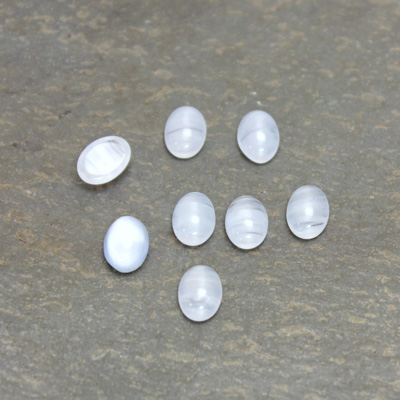 Glass Medium Dome Cabochon - Oval 07x5MM BLUE QUARTZ