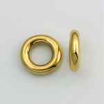 Metalized Plastic Smooth Bead - Ring 16MM GOLD