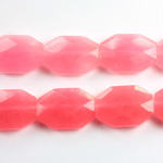 Gemstone Bead - Faceted Octagon 18x13MM Dyed QUARTZ Col. 27 ROSE