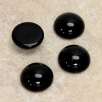 Glass Medium Dome Cabochon - Round 14MM JET