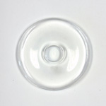 Plastic Bead - Smooth Round Donut 40MM CRYSTAL