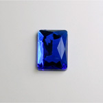 Glass Flat Back Foiled Rauten Rose - Cushion 18x13MM SAPPHIRE