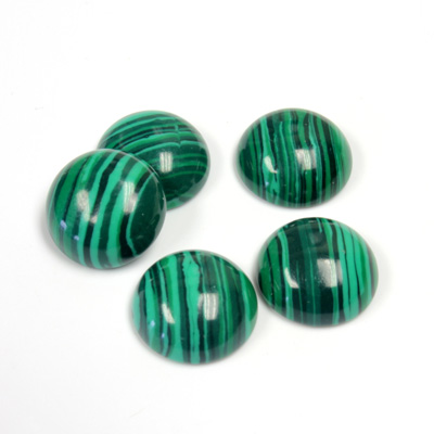 Plastic Mixed Color Cabochon - Round 13MM IMITATION MALACHITE