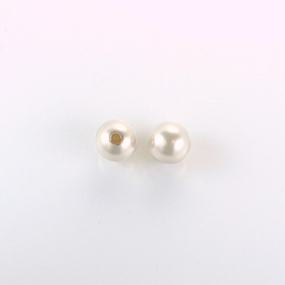 Czech Glass Pearl 1-Hole Ball - 06MM WHITE 70401