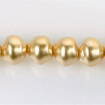 Czech Glass Pearl Bead - Snail Shell 10MM GOLD 70486