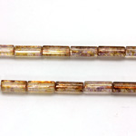 Czech Glass Fire Polished Bead - Atlas 10x4MM LUMI COAT LT TAUPE