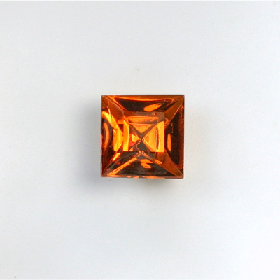 Glass Point Back Foiled Tin Table Cut (TTC) Stone - Square 08x8MM TOPAZ