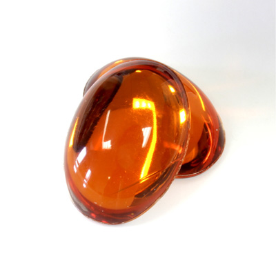 Plastic Flat Back Foiled Cabochon - Oval 25x18MM TOPAZ