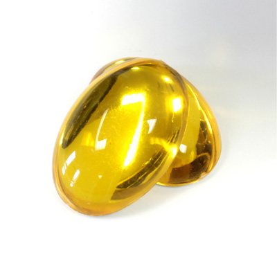 Plastic Flat Back Foiled Cabochon - Oval 25x18MM JONQUIL