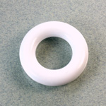 Plastic Bead - Smooth Round Ring 30MM CHALKWHITE
