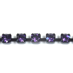 Preciosa Crystal Rhinestone Cup Chain - PP24 (SS12) DEEP TANZANITE-BLACK