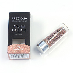 Preciosa Crystal Faerie Nail Art Crystals - 05 gram tube packaging - Ros&#233; All Day (Capri Gold)