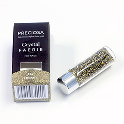 Preciosa Crystal Faerie Nail Art Crystals - 10 gram tube packaging - 24 KARAT (Aurum)