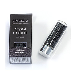 Preciosa Crystal Faerie Nail Art Crystals - 10 gram tube packaging - After Hours (Jet/Hem)