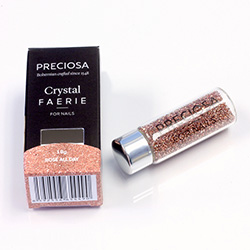 Preciosa Crystal Faerie Nail Art Crystals - 10 gram tube packaging - Ros&#233; All Day (Capri Gold)