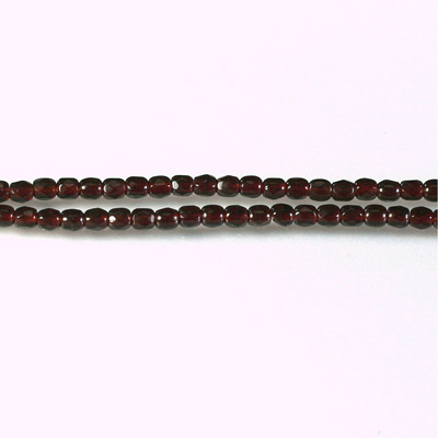 Czech Glass Fire Polish Bead - Round 02MM GARNET