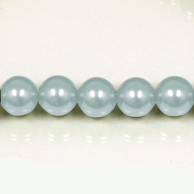 Czech Glass Pearl Bead - Round 06MM LT BLUE 70462