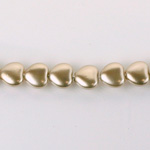 Czech Glass Pearl Bead - Heart 08x8MM LT BROWN 70418