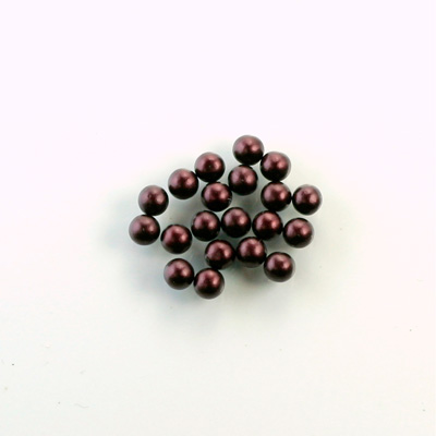 Czech Glass Pearl No-Hole Ball - 2.5MM GARNET 70499