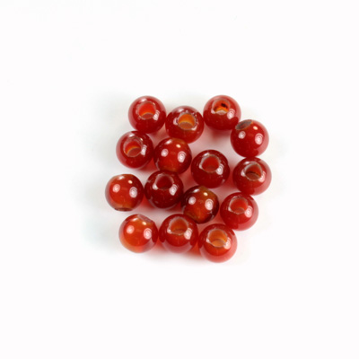 Gemstone Bead - Smooth Round 2.5MM Diameter Hole 06MM CORNELIAN