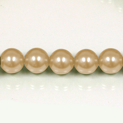 Czech Glass Pearl Bead - Round 03MM LT BROWN 70418