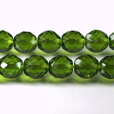 Czech Glass Fire Polish Bead - Round 10MM OLIVINE