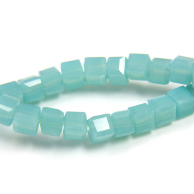 Chinese Cut Crystal Bead 30 Facet - Cube 02x2MM TURQUOISE