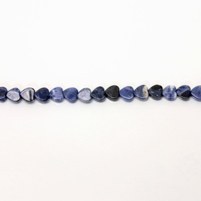 Gemstone Bead - Flat Top Heart 06MM SODALITE