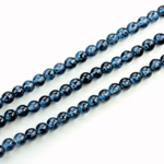 Czech Pressed Glass Bead - Smooth Round 04MM SPECKLE COATED SAPPHIRE 64389