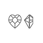 Swarovski Crystal Point Back Fancy Stone - Heart 8.8x8MM ALEXANDRITE Unfoiled